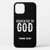 DEDICATED TO GOD COOL  WHITE TEKST Case-Mate iPhone CASE (Achterkant)