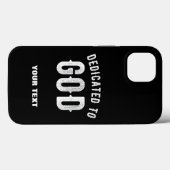 DEDICATED TO GOD COOL WHITE TEKST Case-Mate iPhone CASE (Achterkant (horizontaal))