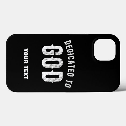 DEDICATED TO GOD  COOL WHITE TEKST Case-Mate iPhone CASE (Achterkant (horizontaal))
