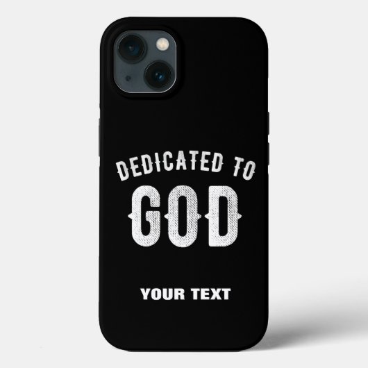 DEDICATED TO GOD COOL WHITE TEKST Case-Mate iPhone CASE (Achterkant)