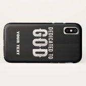 DEDICATED TO GOD COOL WHITE TEKST Case-Mate iPhone CASE (Achterkant (horizontaal))