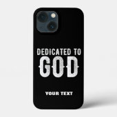 DEDICATED TO GOD COOL  WHITE TEKST Case-Mate iPhone CASE (Achterkant)