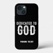 DEDICATED TO GOD COOL WHITE TEKST Case-Mate iPhone CASE (Achterkant)