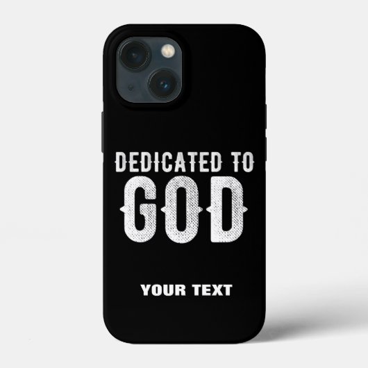 DEDICATED TO GOD COOL WHITE TEKST Case-Mate iPhone CASE (Achterkant)