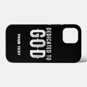 DEDICATED TO GOD COOL WHITE TEKST Case-Mate iPhone CASE (Achterkant (horizontaal))