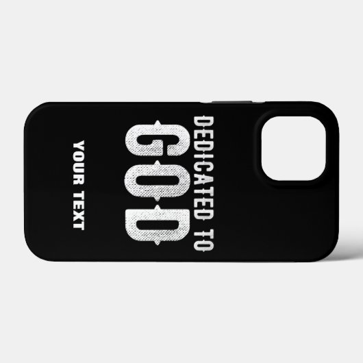 DEDICATED TO GOD COOL WHITE TEKST Case-Mate iPhone CASE (Achterkant (horizontaal))