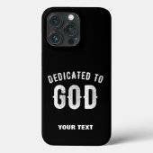 DEDICATED TO GOD  COOL WHITE TEKST Case-Mate iPhone CASE (Achterkant)