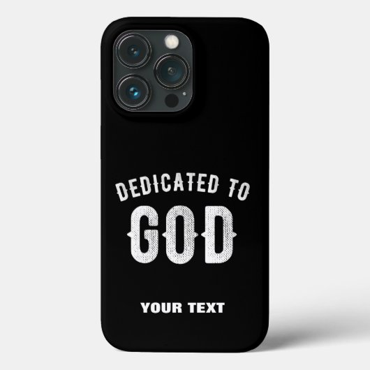DEDICATED TO GOD  COOL WHITE TEKST Case-Mate iPhone CASE (Achterkant)