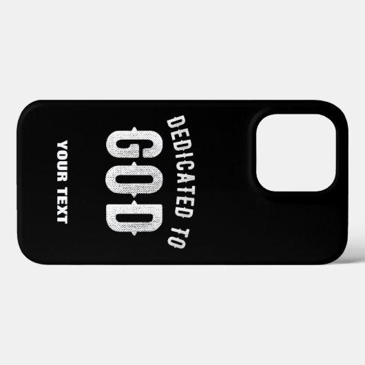 DEDICATED TO GOD  COOL WHITE TEKST Case-Mate iPhone CASE (Achterkant (horizontaal))