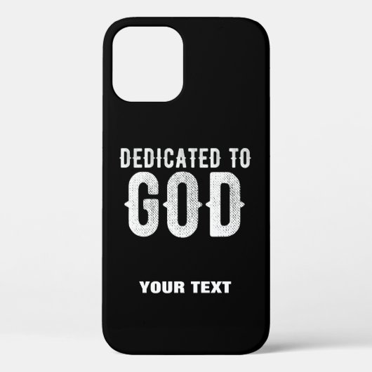 DEDICATED TO GOD COOL  WHITE TEKST Case-Mate iPhone CASE (Achterkant)