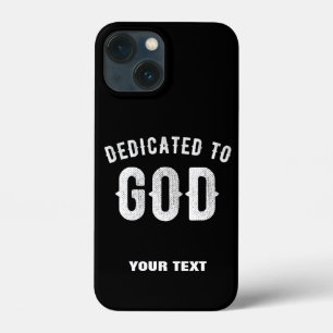 DEDICATED TO GOD  COOL WHITE TEKST Case-Mate iPhone CASE