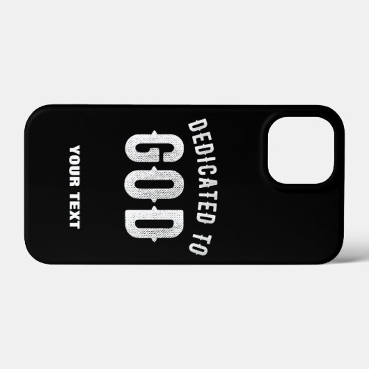 DEDICATED TO GOD COOL WHITE TEKST Case-Mate iPhone CASE (Achterkant (horizontaal))