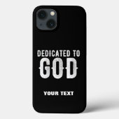 DEDICATED TO GOD COOL  WHITE TEKST Case-Mate iPhone CASE (Achterkant)