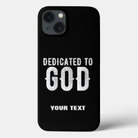 DEDICATED TO GOD COOL  WHITE TEKST