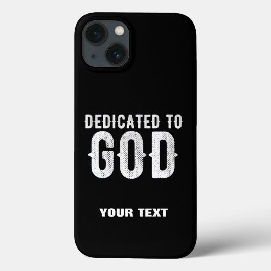 DEDICATED TO GOD COOL  WHITE TEKST Case-Mate iPhone CASE (Achterkant)