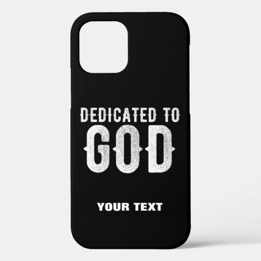 DEDICATED TO GOD COOL WHITE TEKST Case-Mate iPhone CASE (Achterkant)
