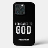 DEDICATED TO GOD COOL  WHITE TEKST Case-Mate iPhone CASE (Achterkant)
