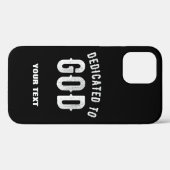 DEDICATED TO GOD  COOL WHITE TEKST Case-Mate iPhone CASE (Achterkant (horizontaal))