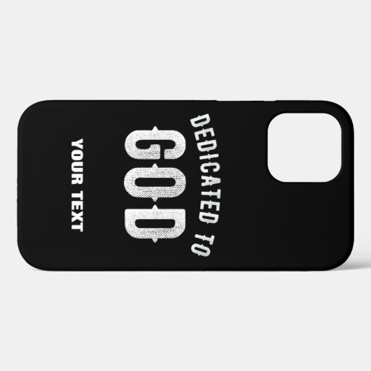 DEDICATED TO GOD  COOL WHITE TEKST Case-Mate iPhone CASE (Achterkant (horizontaal))