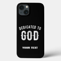 DEDICATED TO GOD COOL WHITE TEKST