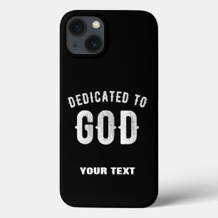 DEDICATED TO GOD  COOL WHITE TEKST Case-Mate iPhone CASE