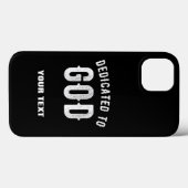 DEDICATED TO GOD  COOL WHITE TEKST Case-Mate iPhone CASE (Achterkant (horizontaal))