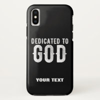 DEDICATED TO GOD COOL WHITE TEKST