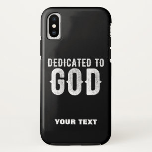 DEDICATED TO GOD COOL WHITE TEKST Case-Mate iPhone CASE