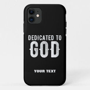 DEDICATED TO GOD COOL  WHITE TEKST Case-Mate iPhone CASE