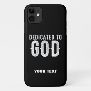 DEDICATED TO GOD COOL WHITE TEKST Case-Mate iPhone CASE