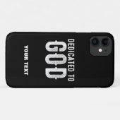 DEDICATED TO GOD COOL WHITE TEKST Case-Mate iPhone CASE (Achterkant (horizontaal))