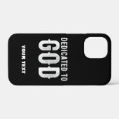 DEDICATED TO GOD COOL WHITE TEKST Case-Mate iPhone CASE (Achterkant (horizontaal))