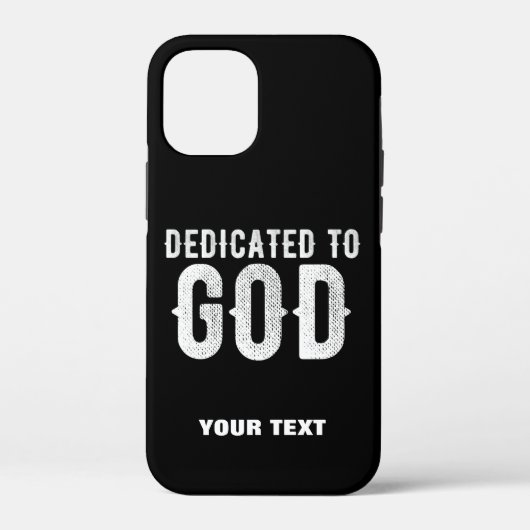DEDICATED TO GOD COOL WHITE TEKST Case-Mate iPhone CASE (Achterkant)