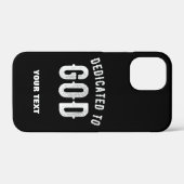 DEDICATED TO GOD COOL WHITE TEKST Case-Mate iPhone CASE (Achterkant (horizontaal))