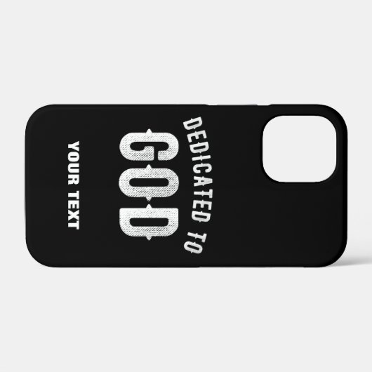 DEDICATED TO GOD COOL WHITE TEKST Case-Mate iPhone CASE (Achterkant (horizontaal))