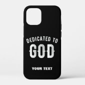 DEDICATED TO GOD COOL WHITE TEKST Case-Mate iPhone CASE (Achterkant)