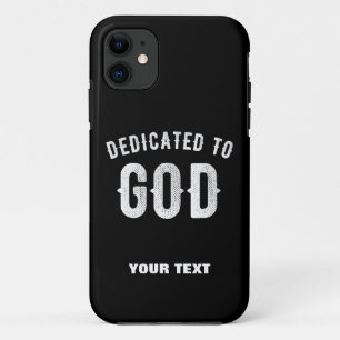 DEDICATED TO GOD COOL WHITE TEKST Case-Mate iPhone CASE