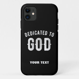 DEDICATED TO GOD  COOL WHITE TEKST Case-Mate iPhone CASE