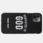 DEDICATED TO GOD COOL WHITE TEKST Case-Mate iPhone CASE (Achterkant (horizontaal))