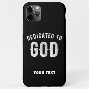 DEDICATED TO GOD COOL WHITE TEKST Case-Mate iPhone CASE