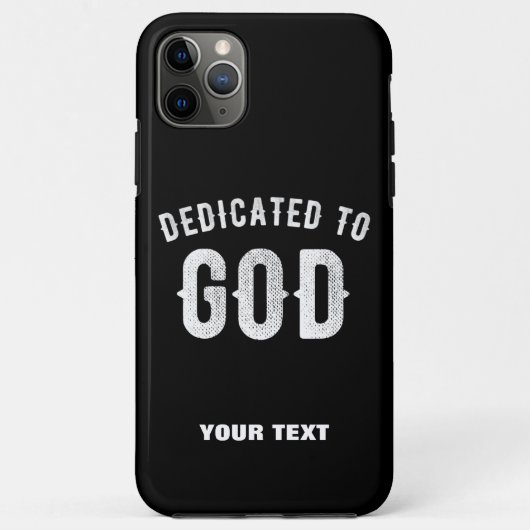 DEDICATED TO GOD COOL WHITE TEKST Case-Mate iPhone CASE (Achterkant)