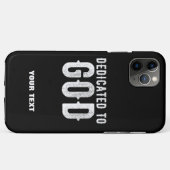 DEDICATED TO GOD COOL WHITE TEKST Case-Mate iPhone CASE (Achterkant (horizontaal))