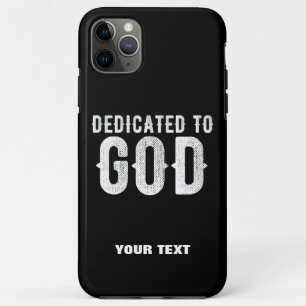 DEDICATED TO GOD COOL WHITE TEKST Case-Mate iPhone CASE
