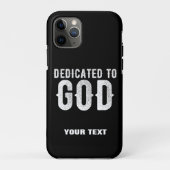 DEDICATED TO GOD COOL WHITE TEKST Case-Mate iPhone CASE (Achterkant)
