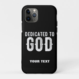 DEDICATED TO GOD COOL WHITE TEKST Case-Mate iPhone CASE
