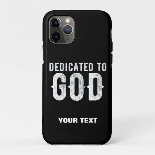 DEDICATED TO GOD COOL  WHITE TEKST Case-Mate iPhone CASE (Achterkant)
