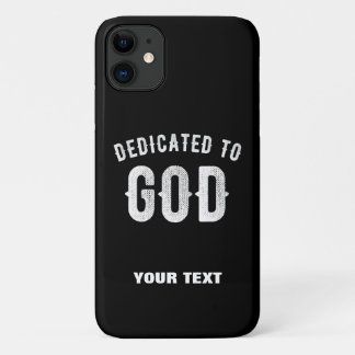 DEDICATED TO GOD  COOL WHITE TEKST Case-Mate iPhone CASE