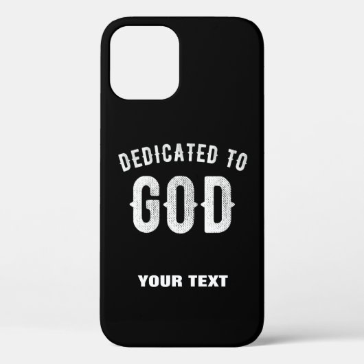 DEDICATED TO GOD COOL WHITE TEKST Case-Mate iPhone CASE (Achterkant)