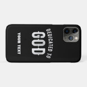 DEDICATED TO GOD  COOL WHITE TEKST Case-Mate iPhone CASE (Achterkant (horizontaal))