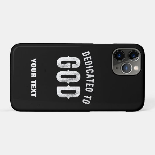 DEDICATED TO GOD  COOL WHITE TEKST Case-Mate iPhone CASE (Achterkant (horizontaal))